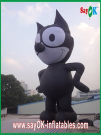 Διογκώσιμη μαύρη γάτα/ισχυρό ύψος 8m κινούμενων σχεδίων υφασμάτων της Οξφόρδης διογκώσιμο ζωικό