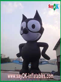 Διογκώσιμη μαύρη γάτα/ισχυρό ύψος 8m κινούμενων σχεδίων υφασμάτων της Οξφόρδης διογκώσιμο ζωικό