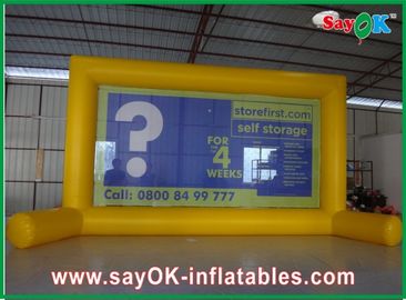 Υπαίθριος κίτρινος διογκώσιμος πίνακας διαφημίσεων διαφήμισης οθόνης κινηματογράφων οθόνης αέρα με τον ανθεκτικό μουσαμά PVC