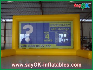 Υπαίθριος κίτρινος διογκώσιμος πίνακας διαφημίσεων διαφήμισης οθόνης κινηματογράφων οθόνης αέρα με τον ανθεκτικό μουσαμά PVC