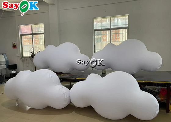 210D διογκώσιμο ανώτατο όριο προϊόντων συνήθειας της Οξφόρδης που κρεμά το μπαλόνι σύννεφων PVC με τα φω'τα των οδηγήσεων