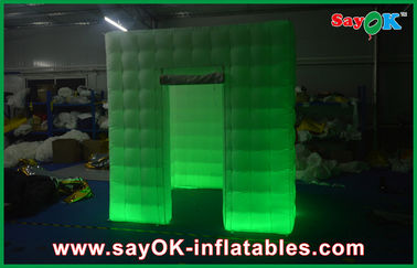 Διογκώσιμο, μεγάλο γεγονός Inflatables αέρα φωτισμού των διογκώσιμων φωτογραφιών θαλάμων οδηγήσεων προσαρτημάτων κόκκινο/πράσινο