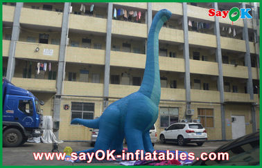 Πνευματώδης Χριστουγεννιάτικος δεινόσαυρος 10μ Μπλε Μεγάλος Πνευματώδης δεινόσαυρος PVC Αδιάβροχος Ανατινάξιμος