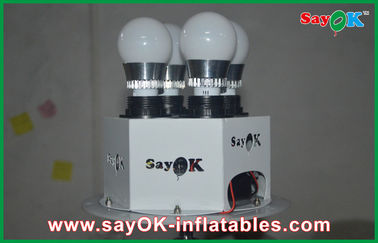 Άσπρα διογκώσιμα μπαλόνια αέρα διακοσμήσεων φωτισμού στάσεων για τη διαφήμιση της επιχείρησης