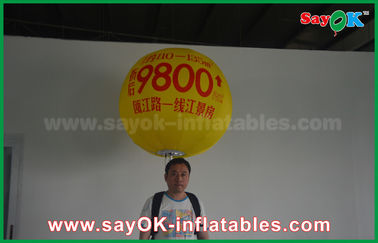 μπαλόνι διαφήμισης μπαλονιών σακιδίων πλάτης 1.5m διογκώσιμο οδηγημένο με το γιγαντιαίο μεγάλο διογκώσιμο μπαλόνι ηλίου τυπωμένων υλών