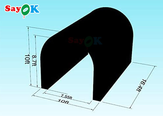 Φουσκωτό γκαζόν μαύρη φουσκωτή σήραγγα σκηνή πολλαπλής λειτουργίας για εκθέσεις δραστηριοτήτων