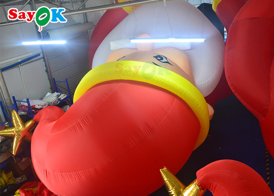 Μεγάλα LED φουσκωτά εορταστικά διακοσμητικά 10m Santa Claus Blowups
