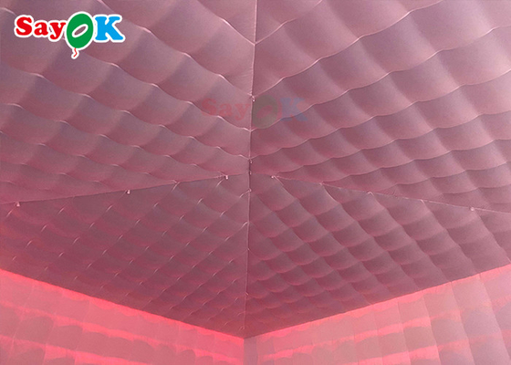 Μεγάλη φουσκωτή σκηνή Γίγαντας κινητή 8x8x4m εξωτερική φουσκωτή σκηνή με φώτα LED Αδιάβροχη