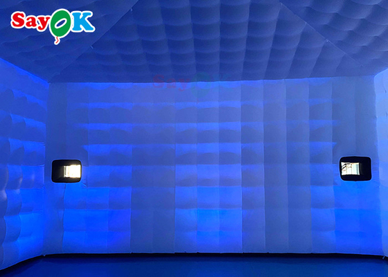 Μεγάλη φουσκωτή σκηνή Γίγαντας κινητή 8x8x4m εξωτερική φουσκωτή σκηνή με φώτα LED Αδιάβροχη