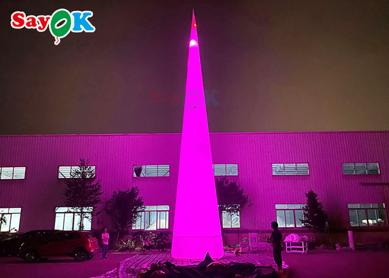 Φουσκωτός κώνος κυκλοφορίας 7m 23ft Λευκός Led με φώτα που αλλάζουν χρώμα