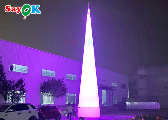 Φουσκωτός κώνος κυκλοφορίας 7m 23ft Λευκός Led με φώτα που αλλάζουν χρώμα