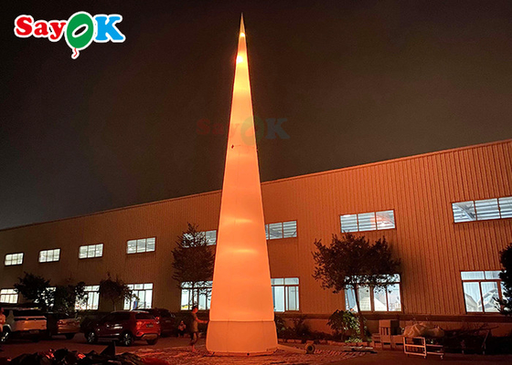 Φουσκωτός κώνος κυκλοφορίας 7m 23ft Λευκός Led με φώτα που αλλάζουν χρώμα
