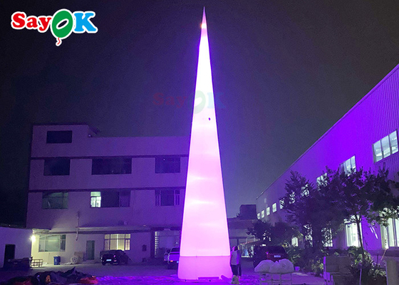 Φουσκωτός κώνος κυκλοφορίας 7m 23ft Λευκός Led με φώτα που αλλάζουν χρώμα