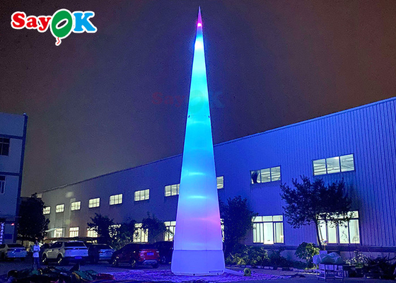 Φουσκωτός κώνος κυκλοφορίας 7m 23ft Λευκός Led με φώτα που αλλάζουν χρώμα