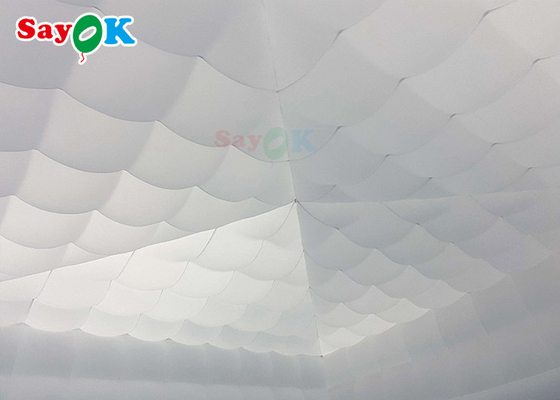 Κινητή 8x8x4m εξωτερική λευκή φουσκωτή ατμοσφαιρική σκηνή για ευτυχισμένα πάρτι φουσκωτή σκηνή για πάρτι