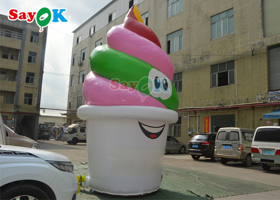 Προσαρμοσμένο πρότυπο παγωτού 5m διογκώσιμο για την υπαίθρια διαφήμιση φεστιβάλ