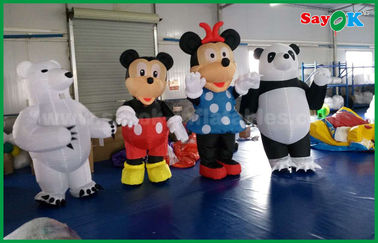 Προσαρμοσμένοι διογκώσιμοι χαρακτήρες κινουμένων σχεδίων Panda/ποντίκι που διαμορφώνεται για το λούνα παρκ