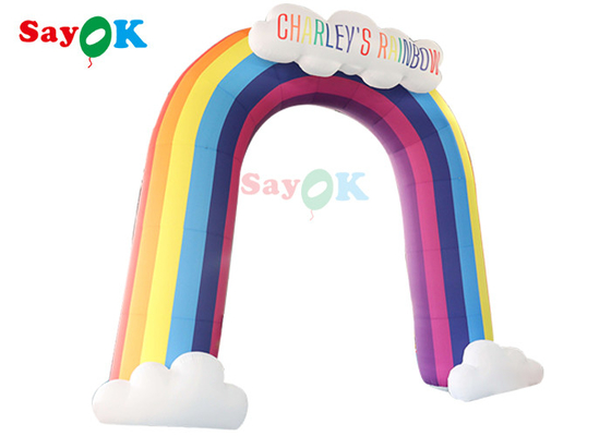 Rainbow Inflatable Arch Colorful Advertising Blow Up Gate για διακόσμηση