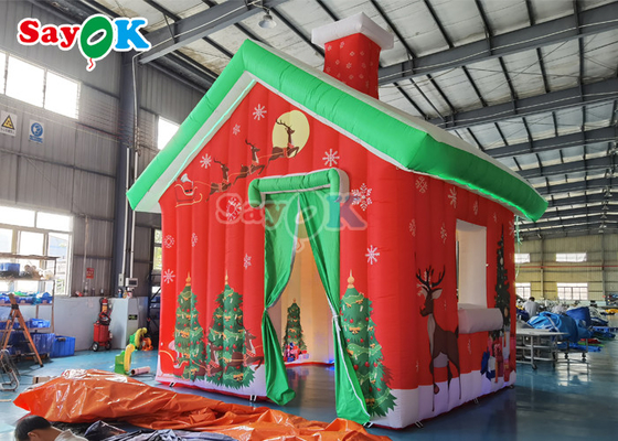 Φουσκωτά Εξωτερικά Διακοσμητικά Χριστουγέννων Φουσκωτό Χριστουγεννιάτικο Σπίτι 4,6x4,6x5mH