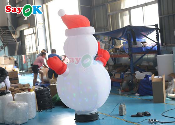 Της Οξφόρδης υφασμάτων διογκώσιμος διακοπών διακοσμήσεων αέρα πρότυπος χιονάνθρωπος Χριστουγέννων PVC διογκώσιμος περιστρεφόμενος