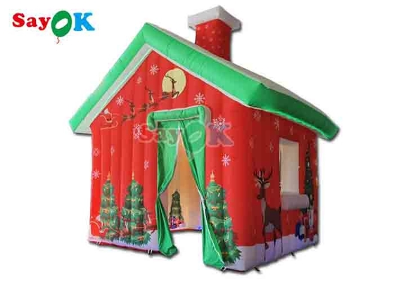 Οξφόρδη υφασμάτινο γιγαντιαίο φουσκωτό χριστουγεννιάτικο σπίτι υπαίθριο κάμπινγκ με σκηνή