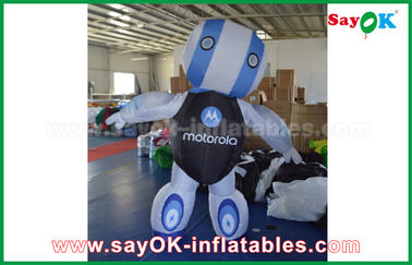 Γίγαντα φουσκωτό ρομπότ Custom 2mH Οξφόρδης υφάσματα ρομπότ Custom φουσκωτά προϊόντα Μπλε για διαφήμιση