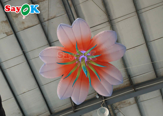 6.6FT Γίγαντα φουσκωτό λουλούδι με φώτα Led φουσκωτό λουλούδι για το πάρκο