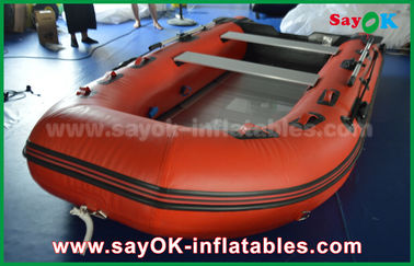 Ανθεκτικές διογκώσιμες βάρκες PVC μουσαμάδων με το πάτωμα και τα κουπιά αργιλίου