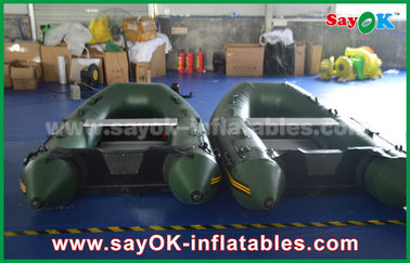 Πράσινα 0,9/1,2 μουσαμάδων χιλ. βαρκών PVC Inflatabe με το πάτωμα/τα κουπιά αργιλίου