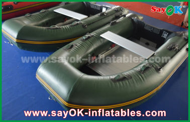 Πράσινα 0,9/1,2 μουσαμάδων χιλ. βαρκών PVC Inflatabe με το πάτωμα/τα κουπιά αργιλίου