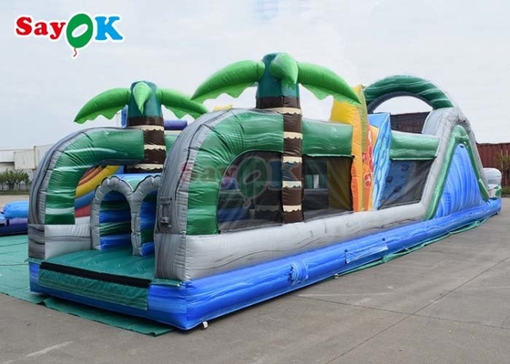 48ft Διαδραστικό φουσκωτό πεδίο εμπόδια Αστείο Bouncy House Inflatable για εκδηλώσεις πάρτι