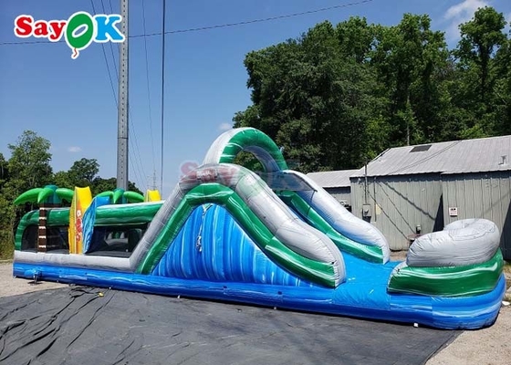 48ft Διαδραστικό φουσκωτό πεδίο εμπόδια Αστείο Bouncy House Inflatable για εκδηλώσεις πάρτι