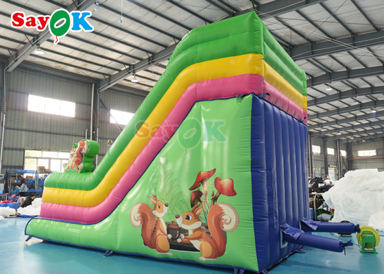 Εμπορική ποιότητα φουσκωτή υδατική γλάστρα Custom Rainbow Inflatable Slide