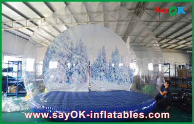 διογκώσιμες διακοσμήσεις διακοπών 3m Dia/διαφανής διογκώσιμη σφαίρα χιονιού Chrismas για τη διαφήμιση