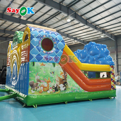 6X6X4.3MH Bounce Castle Slide Combo Όμορφη εμφάνιση Ευκολία εγκατάστασης