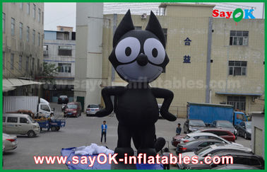 6mH μαύροι διογκώσιμοι χαρακτήρες κινουμένων σχεδίων υφασμάτων της Οξφόρδης, διογκώσιμη γάτα