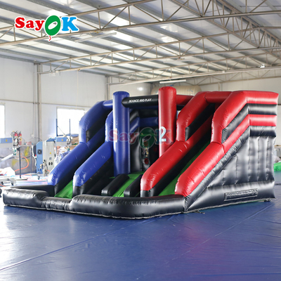 Εμπορικά φουσκωτά Combo Slide Διπλό φουσκωτό Bounce House Γίγαντα φουσκωτό διαδρόμιο για εξωτερικούς χώρους