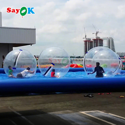 Πνευματώδης κυλίνδρος Aqua Zorbing Ball Διαφανής κύλινδρο PVC ανθρώπινη μπάλα φυσαλίδας νερού για παιχνίδι νερού