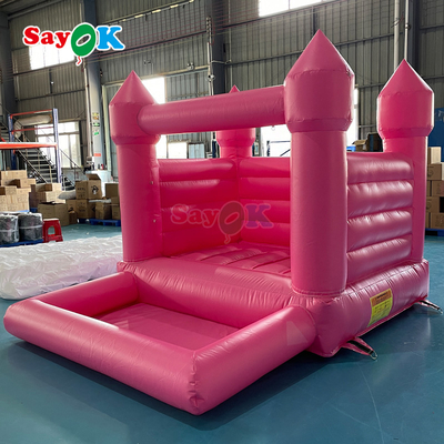 Sayok Προσαρμοσμένο PVC μικρός φουσκωτός γάμος Bouncer Ροζ φουσκωτός Bounce House για εξωτερικό πάρτι