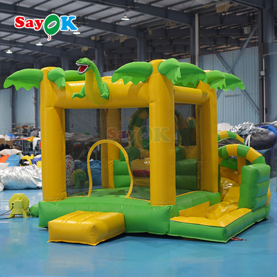 Sayok Commercial Small Inflatable Bounce House Ντινόσαυρος Πυροβόλο Κομπό για Παιδιά