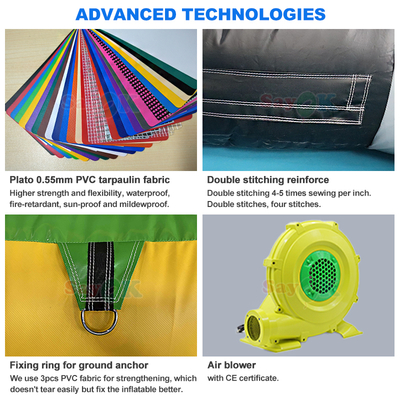 Sayok Commercial Small Inflatable Bounce House Ντινόσαυρος Πυροβόλο Κομπό για Παιδιά