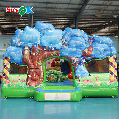 Sayok Jungle Θέμα Bouncy Castle φουσκωτό φουσκωτό Bouncer Slide Combo για παιδιά