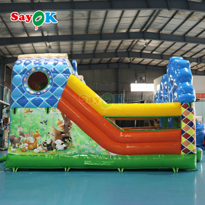 Sayok Jungle Θέμα Bouncy Castle φουσκωτό φουσκωτό Bouncer Slide Combo για παιδιά