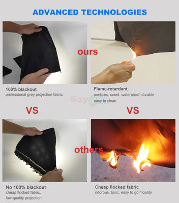 100% Blackout Flame Retardant Inflatable Planetarium Dome με δωρεάν 3D σχεδιασμό και προσαρμοσμένη εκτύπωση