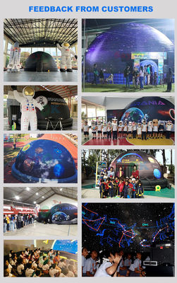 100% Blackout Flame Retardant Inflatable Planetarium Dome με δωρεάν 3D σχεδιασμό και προσαρμοσμένη εκτύπωση