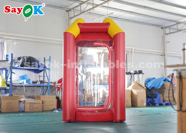 Κόκκινα διογκώσιμα προϊόντα συνήθειας/διογκώσιμος θάλαμος χρημάτων κύβων μουσαμάδων PVC με 2 ανεμιστήρες αέρα