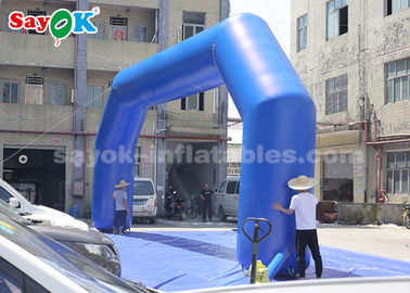 Διογκώσιμη αψίδα διογκώσιμων ατσάλινων σκελετών μπλε μέτρων PVC 9,14 X 3,65 για τη διαφήμιση γεγονότος εύκολη να καθαρίσει