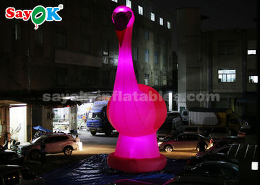 Φουσκωτά ζωικά μπαλόνια Ροζ φουσκωτά χαρακτήρες από καρτούν, 10 μέτρα ύψος γιγάντιος φουσκωτός φλαμίνγκο
