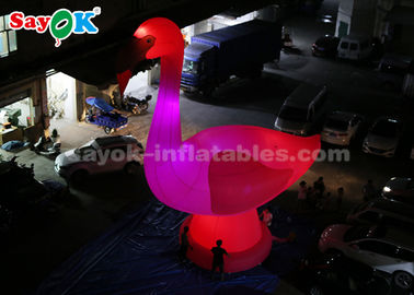Φουσκωτά ζωικά μπαλόνια Ροζ φουσκωτά χαρακτήρες από καρτούν, 10 μέτρα ύψος γιγάντιος φουσκωτός φλαμίνγκο