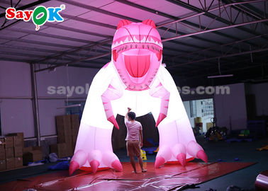Φουσκωτοί χαρακτήρες 4m Ροζ φουσκωτός δεινόσαυρος για εορταστική διακόσμηση